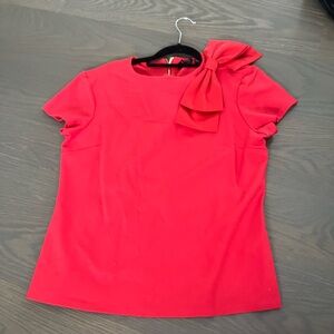 Ted Baker Vibrant Red Bow Detail Blouse